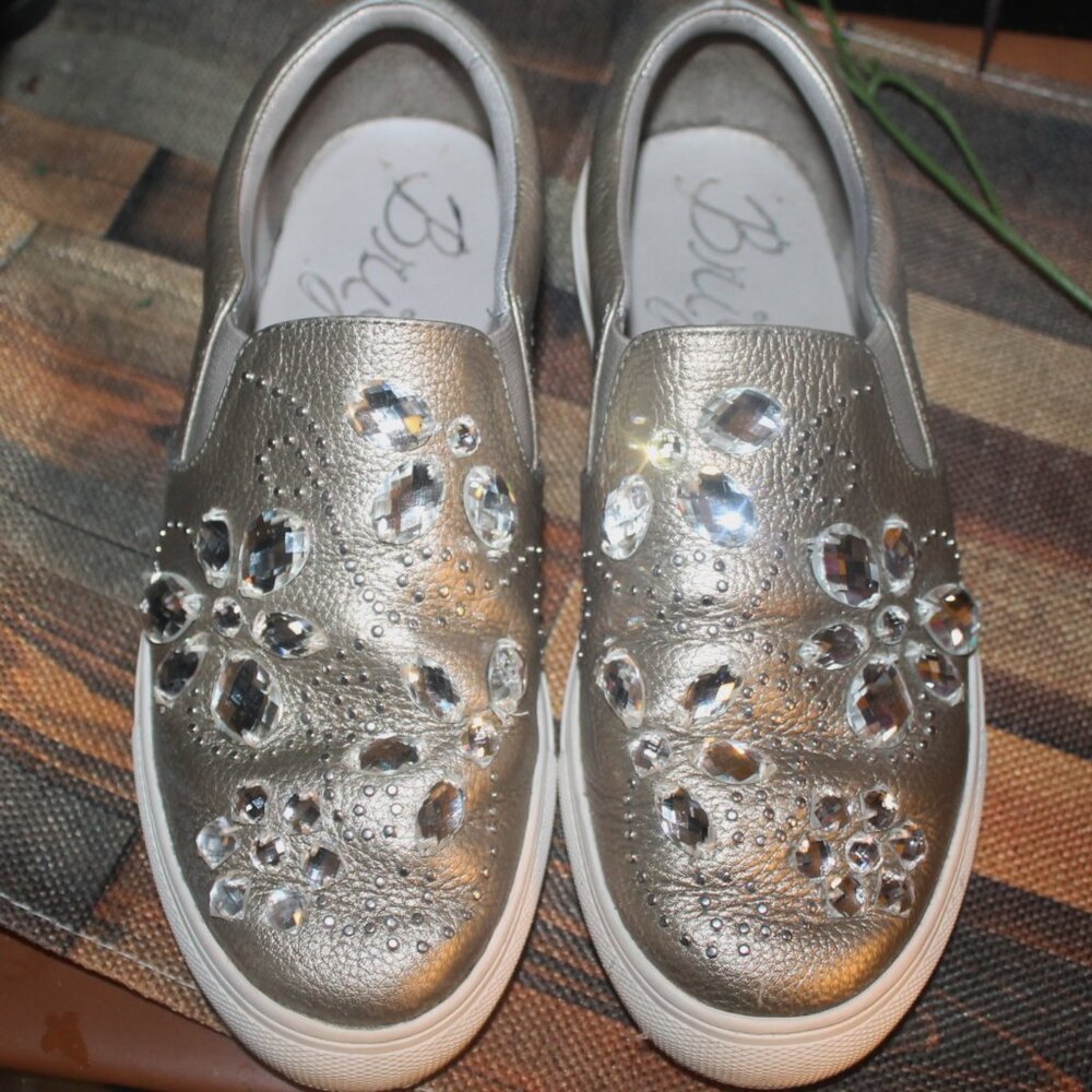 $148 Brighton Crystal Rhinestone Bling Loafer Slip On's Sneaker Sz 6 - Picture 3 of 7
